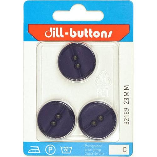Dill 007.32189 Unigekleurde knopen 2 gaats 23 mm - Kaart