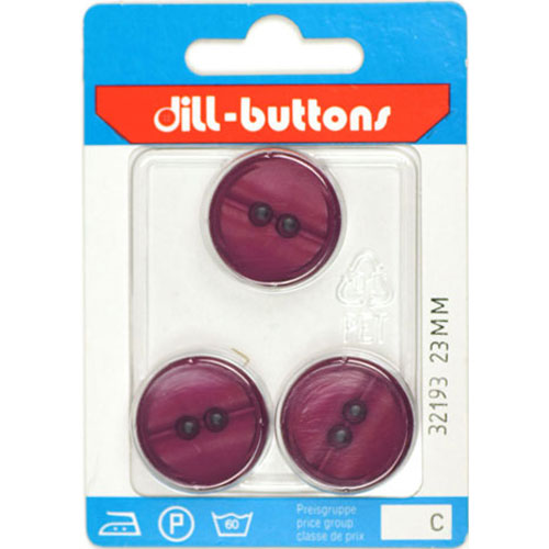 Dill 007.32193 Unigekleurde knopen 2 gaats 23 mm - Kaart