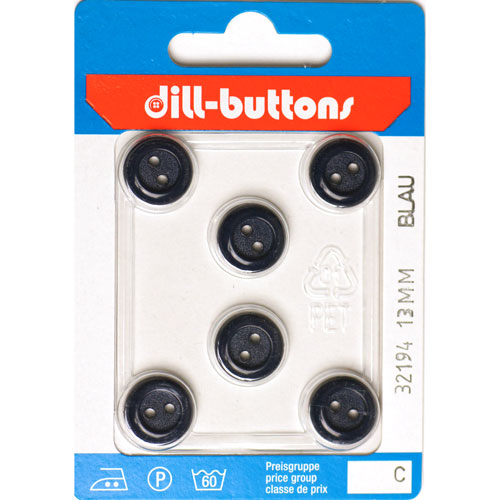 Dill 007.32194 Unigekleurde knopen 2 gaats 13 mm - Kaart