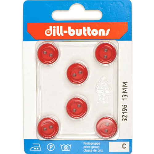 Dill 007.32196 Unigekleurde knopen 2 gaats 13 mm - Kaart