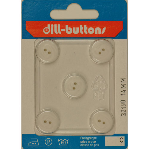 Dill 007.32198 Unigekleurde knopen 2 gaats 14 mm - Kaart