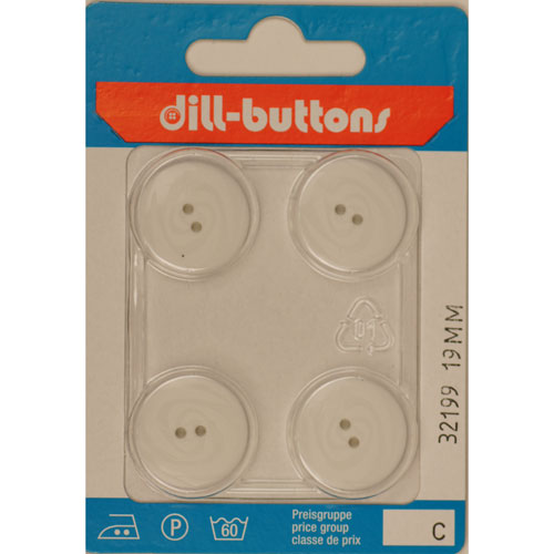 Dill 007.32199 Unigekleurde knopen 2 gaats 19 mm - Kaart