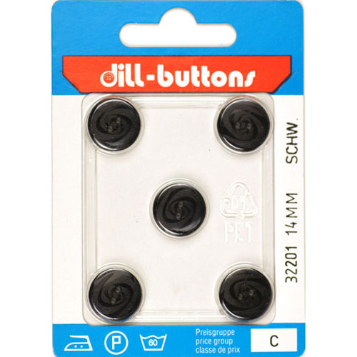 Dill 007.32201 Unigekleurde knopen 2 gaats 14 mm - Kaart