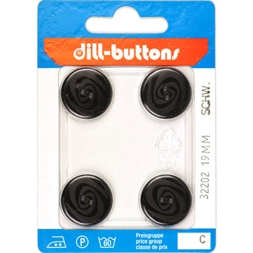 Dill 007.32202 Unigekleurde knopen 2 gaats 19 mm - Kaart