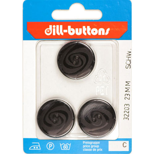 Dill 007.32203 Unigekleurde knopen 2 gaats 23 mm - Kaart