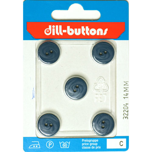 Dill 007.32204 Unigekleurde knopen 2 gaats 14 mm - Kaart