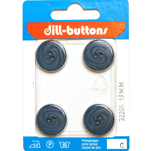 Dill 007.32205 Unigekleurde knopen 2 gaats 19 mm - Kaart