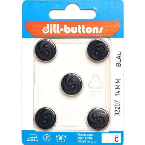 Dill 007.32207 Unigekleurde knopen 2 gaats 14 mm - Kaart