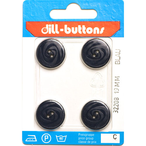 Dill 007.32208 Unigekleurde knopen 2 gaats 19 mm - Kaart