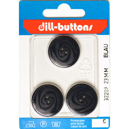 Dill 007.32209 Unigekleurde knopen 2 gaats 23 mm - Kaart