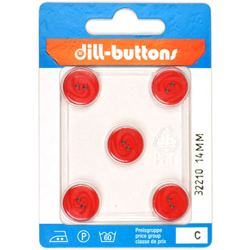 Dill 007.32210 Unigekleurde knopen 2 gaats 14 mm - Kaart
