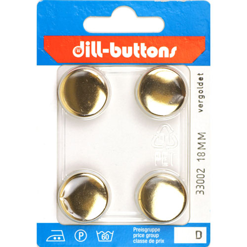 Dill 007.33002 Metalen knopen achtersteek 18 mm - Kaart