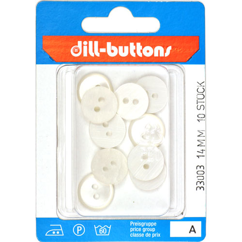 Dill 007.33003 Unigekleurde knopen 2 gaats 20 mm - Kaart