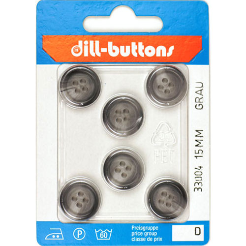 Dill 007.33004 Gemeleerde blazer knopen 4 gaats 15 mm - Kaart
