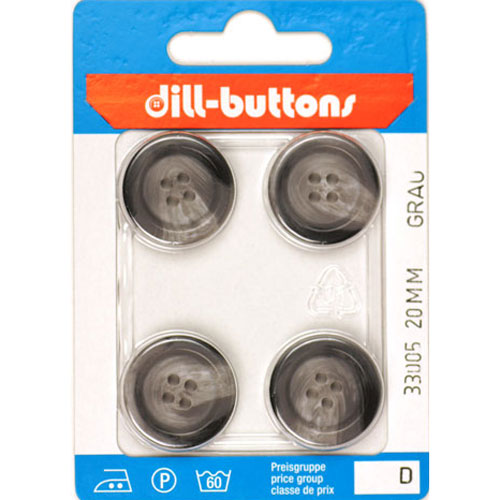 Dill 007.33005 Gemeleerde blazer knopen 4 gaats 20 mm - Kaart