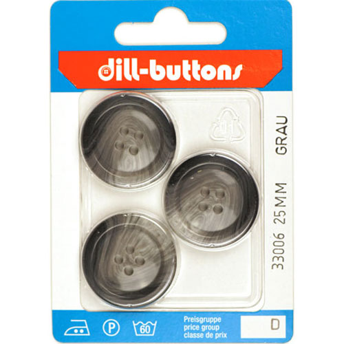 Dill 007.33006 Gemeleerde blazer knopen 4 gaats 25 mm - Kaart