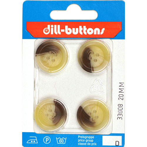Dill 007.33008 Gemeleerde blazer knopen 4 gaats 20 mm - Kaart