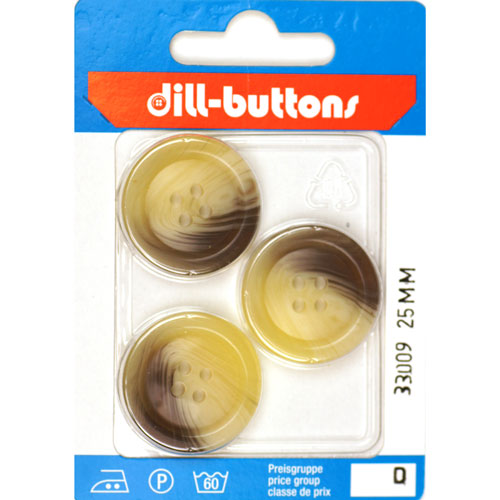 Dill 007.33009 Gemeleerde blazer knopen 4 gaats 25 mm - Kaart