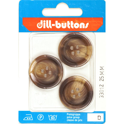Dill 007.33012 Gemeleerde blazer knopen 4 gaats 25 mm - Kaart
