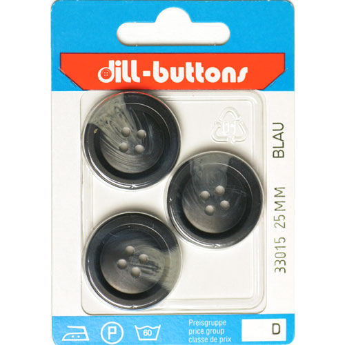 Dill 007.33015 Gemeleerde blazer knopen 4 gaats 25 mm - Kaart