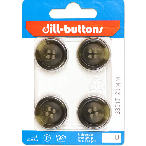 Dill 007.33017 Gemeleerde blazer knopen 4 gaats 20 mm - Kaart