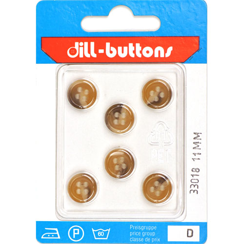 Dill 007.33018 Gemeleerde blazer knopen 4 gaats 11 mm - Kaart