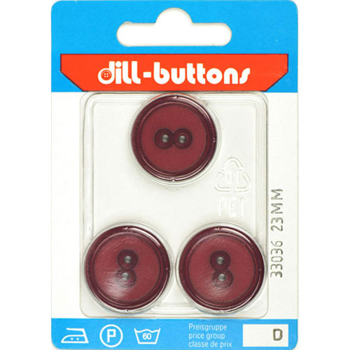 Dill 007.33036 Unigekleurde knopen 2 gaats 23 mm - Kaart