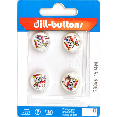 Dill 007.33046 Kinderknopen achtersteek 15 mm - Kaart