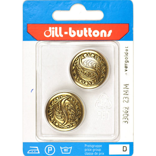Dill 007.33069 Metalen knopen achtersteek 23 mm - Kaart