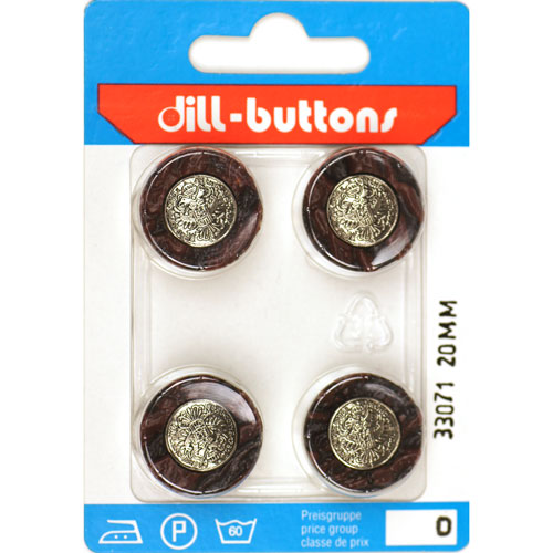 Dill 007.33071 Fashion knopen achtersteek 20 mm - Kaart