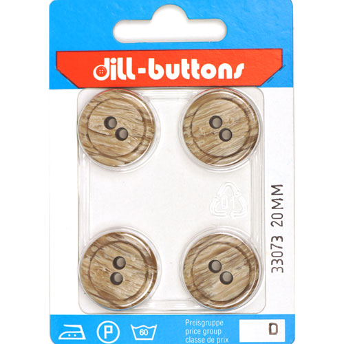 Dill 007.33073 Houten knopen 2 gaats 20 mm - Kaart
