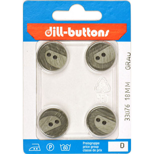Dill 007.33076 Fashion knopen 2 gaats 18 mm - Kaart