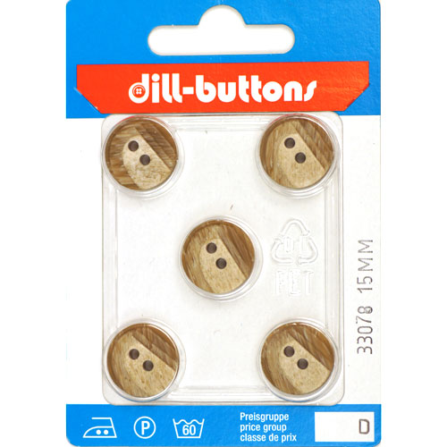Dill 007.33078 Fashion knopen 2 gaats 15 mm - Kaart