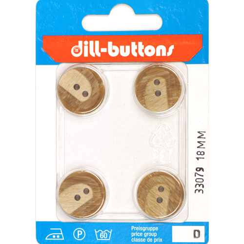 Dill 007.33079 Fashion knopen 2 gaats 18 mm - Kaart