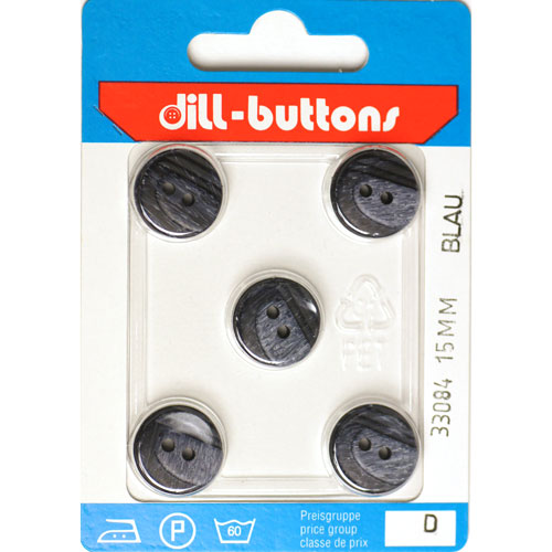 Dill 007.33084 Fashion knopen 2 gaats 15 mm - Kaart