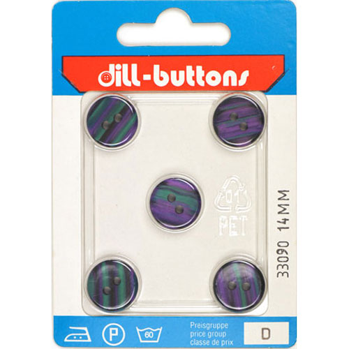 Dill 007.33090 Fashion knopen 2 gaats 14 mm - Kaart