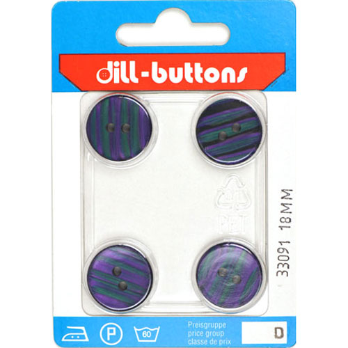 Dill 007.33091 Fashion knopen 2 gaats 18 mm - Kaart