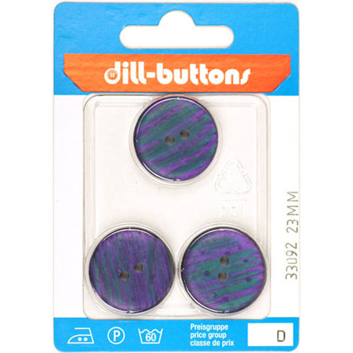 Dill 007.33092 Fashion knopen 2 gaats 23 mm - Kaart