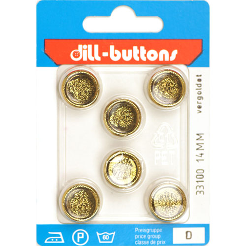 Dill 007.33100 Knopen achtersteek 14 mm - Kaart