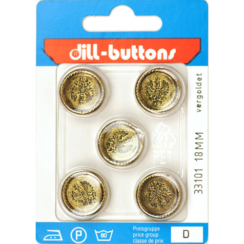 Dill 007.33101 Knopen achtersteek 18 mm - Kaart
