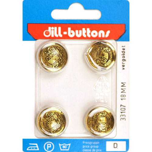 Dill 007.33107 Knopen achtersteek 18 mm - Kaart