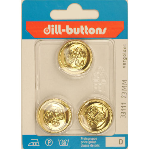 Dill 007.33111 Knopen achtersteek 23 mm - Kaart
