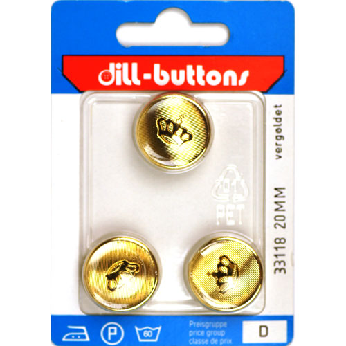 Dill 007.33118 Knopen achtersteek 20 mm - Kaart