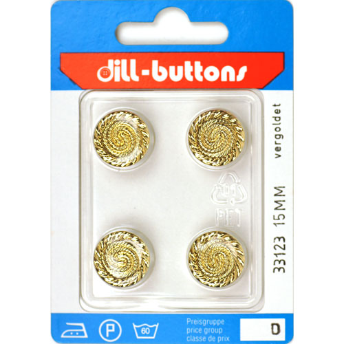 Dill 007.33123 Knopen achtersteek 15 mm - Kaart