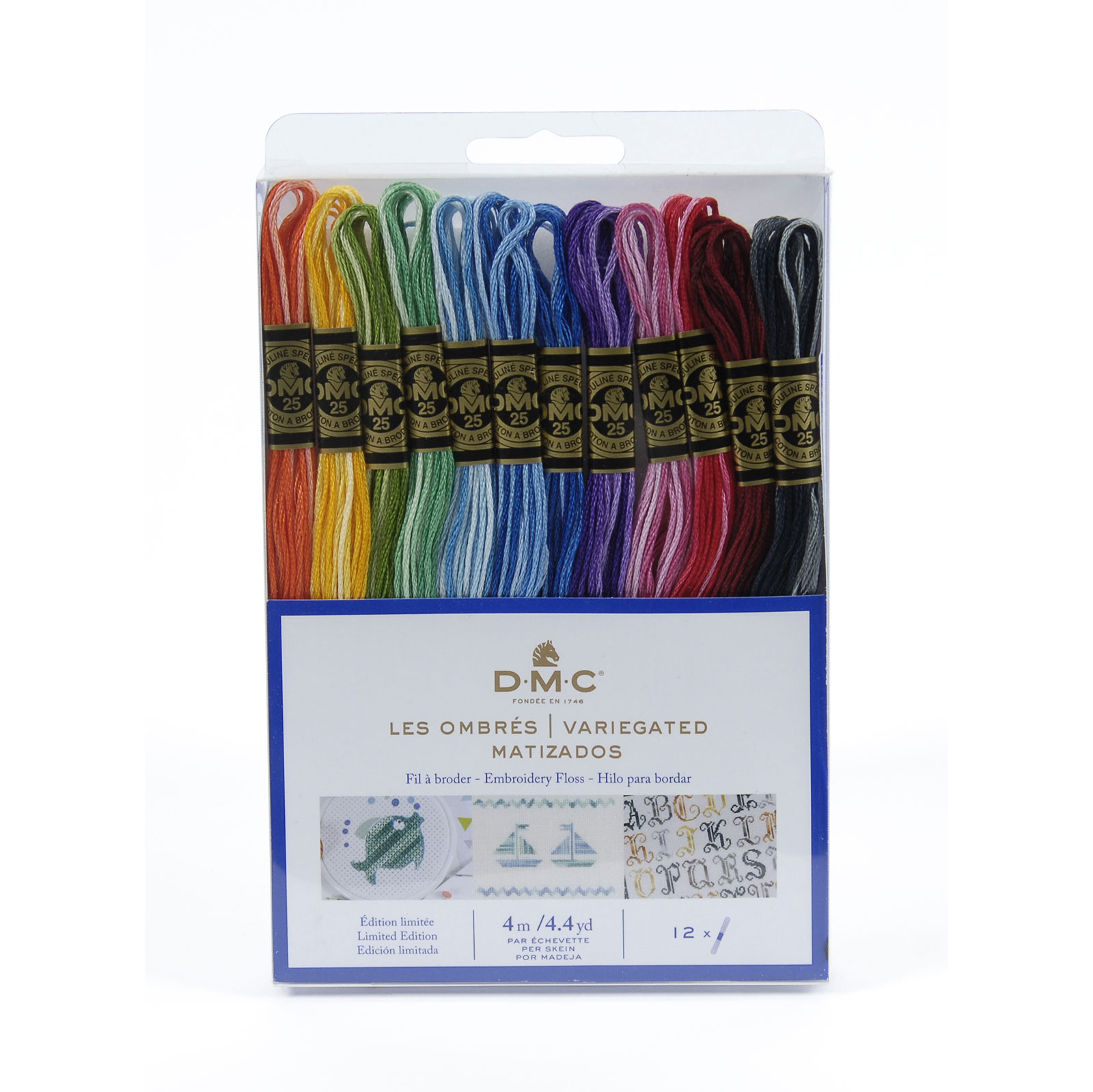 DMC 117FPE12VAR Mouline splijtzijde set Variegated, 12 kleuren van 4 meter - PAKKET