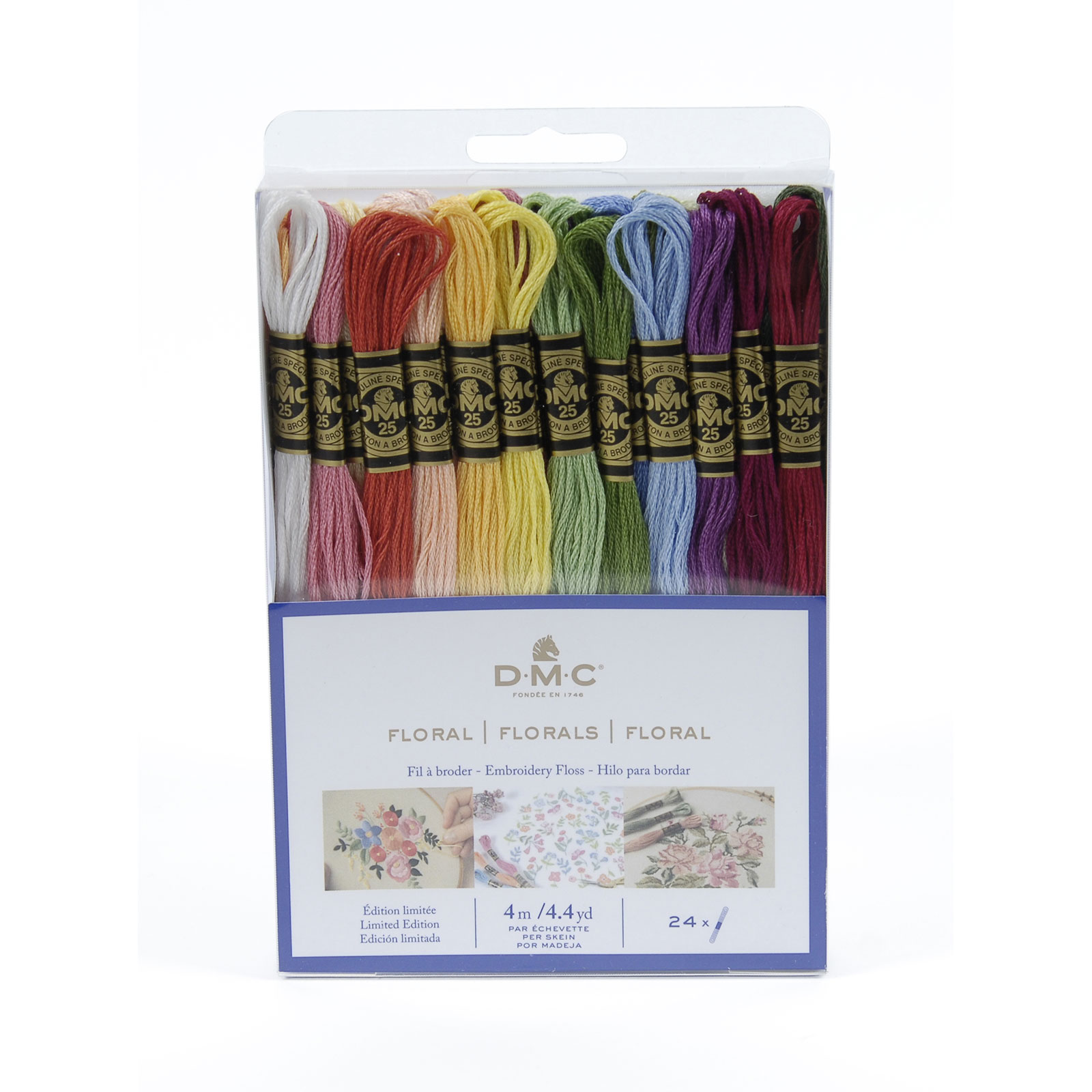 DMC 117FPE12FLO Mouline splijtzijde set Florals, 12 kleuren van 4 meter - PAKKET