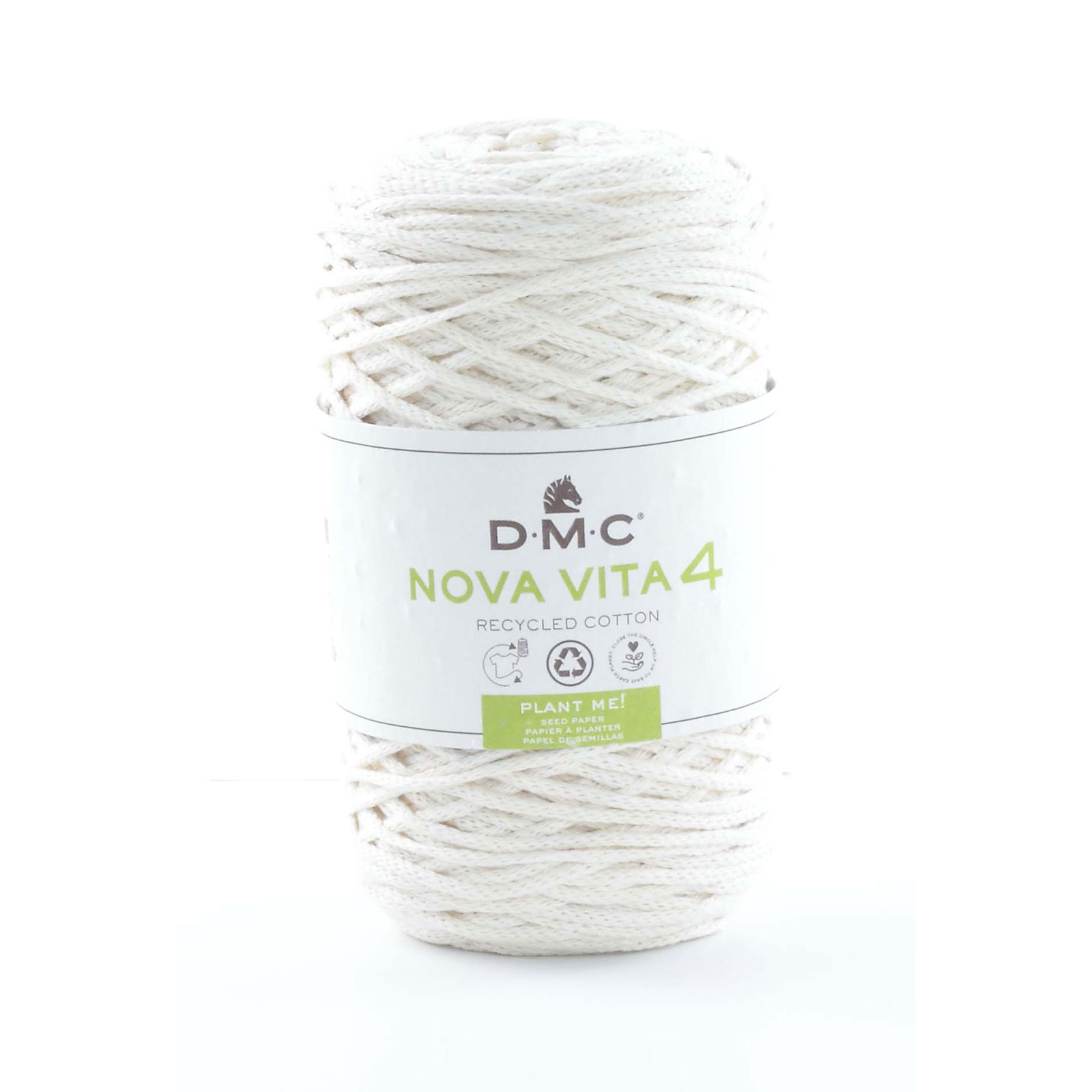 DMC 385 Nova Vita 4 macrame garen 250 gram 200 meter, recycled katoen - Kleur 01