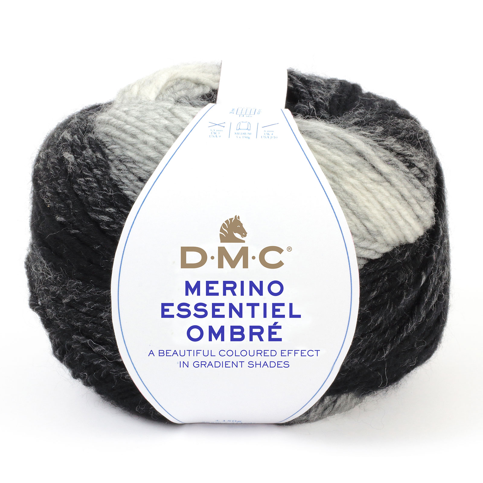 DMC 8153 Merino Essentiel Ombré brei- en haakgaren 150 gram 285 meter - Kleur 1000