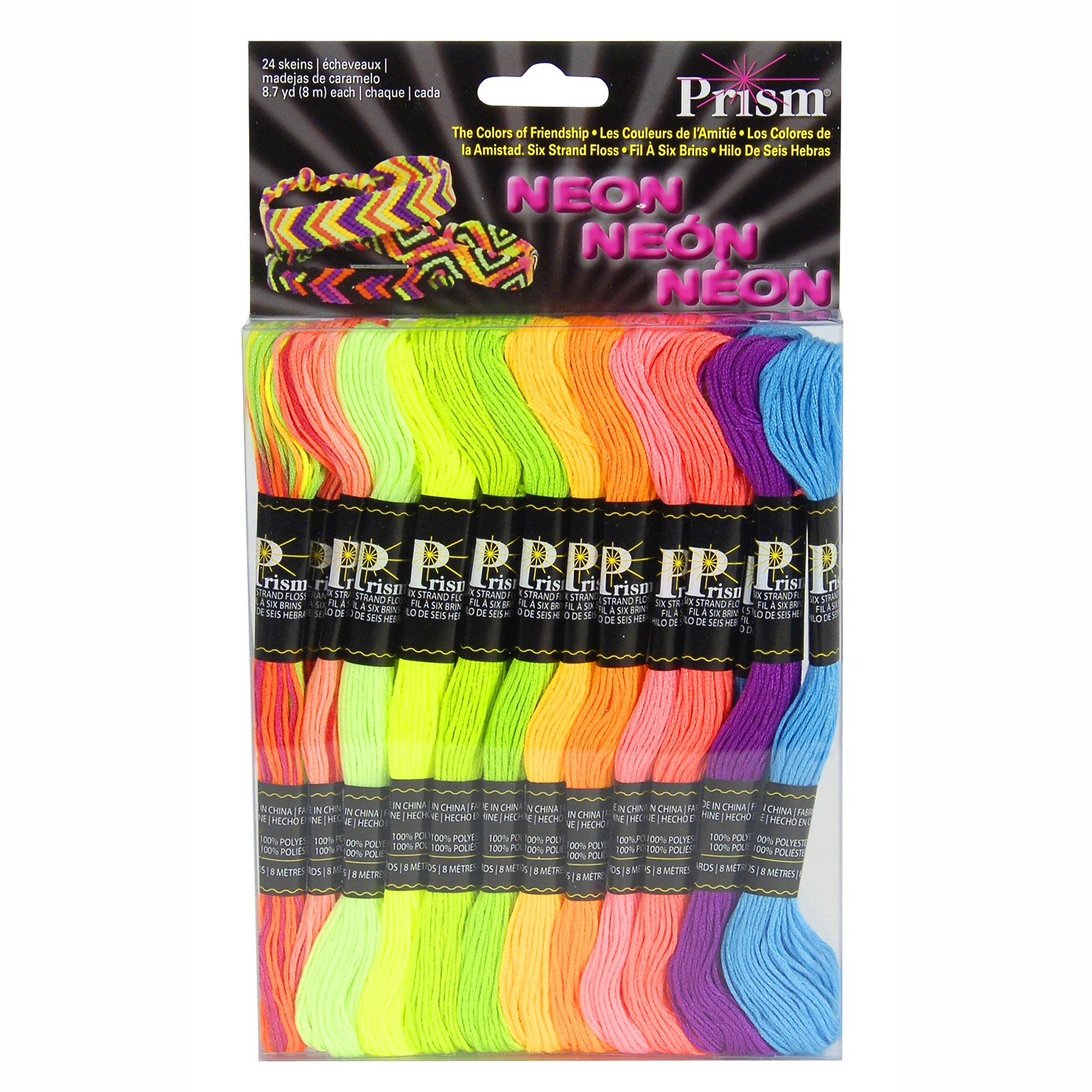 DMC PRINEON Prism Craft vriendschapsbandjes garenset, 24 strengen - PAKKET