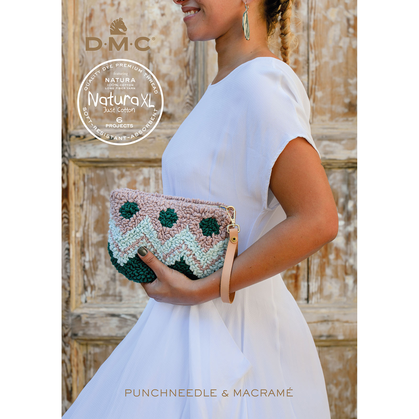 DMC 15831/E22 A4 Boek Natura XL - Macramé en Punch naald 6 modellen. Engelse, Duits en Nederlandse taal. - STUK